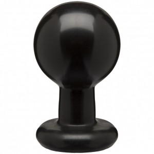 Круглая черная анальная пробка Classic Round Butt Plugs Large - 12,1 см.