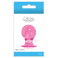 Малая розовая анальная пробка Orbite - 4,5 см.