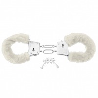 Меховые белые наручники Beginner s Furry Cuffs