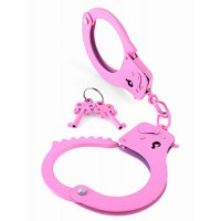 Металлические розовые наручники