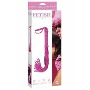 Многохвостая розовая плеть Deluxe Whip - 30 см.