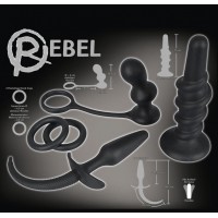 Набор чёрных стимуляторов для анальных удовольствий Rebel Anal Set