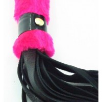 Нежная плеть с розовым мехом BDSM Light - 43 см.